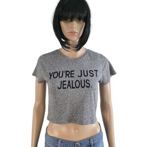 Forever 21 Gray Crop Top, Y2K Streetwear, Size S